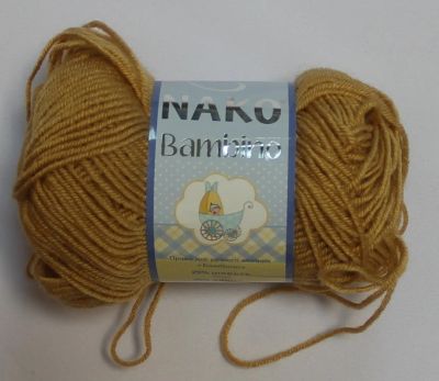 Лот: 11181003. Фото: 1. Пряжа Nako bambino 25%шерсть 75... Ткани, нитки, пряжа