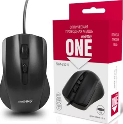 Лот: 16214799. Фото: 1. Мышь ONE SBM-352-K черный Smartbuy. Другое (периферия)