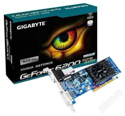 Лот: 1226927. Фото: 1. Gigabyte GeForce 6200 si2mb gdr2... Видеокарты