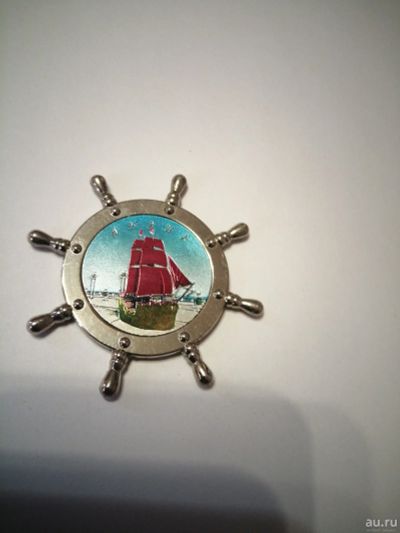 Лот: 18217029. Фото: 1. Магнит штурвал Анапа. Магниты сувенирные