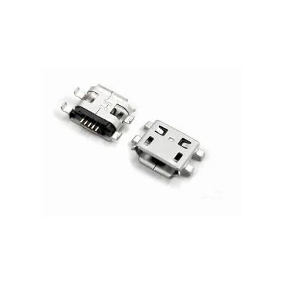 Лот: 9900993. Фото: 1. Разъем micro usb (4 площадки крепления... Шлейфы, разъёмы