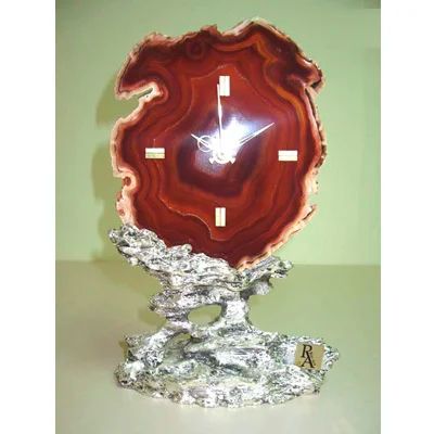 Лот: 4572331. Фото: 1. Часы из натурального камня Агат. Другое (сувениры, подарки)