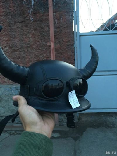 Лот: 9529951. Фото: 1. Шлем, каска, гермак . С рогами... Другое (оснащение, оборудование, аксессуары)
