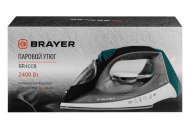 Лот: 20820424. Фото: 1. Утюг BRAYER BR4008, 2400Вт, черный. Укладка и стрижка волос, бритьё, эпиляция