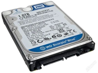 Лот: 1856558. Фото: 1. HDD Western Digital Scorpio Blue... Жёсткие диски (HDD)