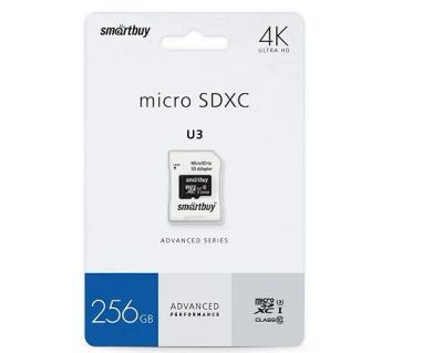 Лот: 19553969. Фото: 1. Карта памяти MicroSD 256 GB SmartBuy... Карты памяти