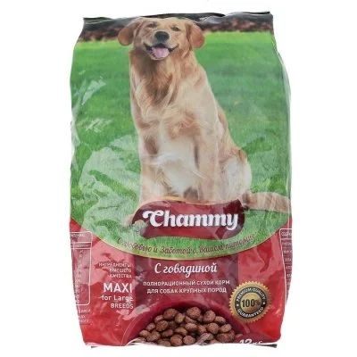 Лот: 14484400. Фото: 1. Chammy (Чамми) 12кг говядина сухой... Корма