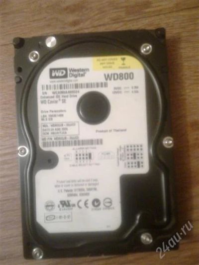 Лот: 1303245. Фото: 1. 80Gb 3.5 IDE WD WD800. Жёсткие диски (HDD)