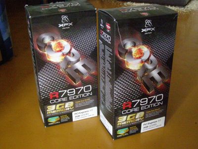 Лот: 4107719. Фото: 1. 2шт (пара) XFX Core Edition Radeon... Видеокарты