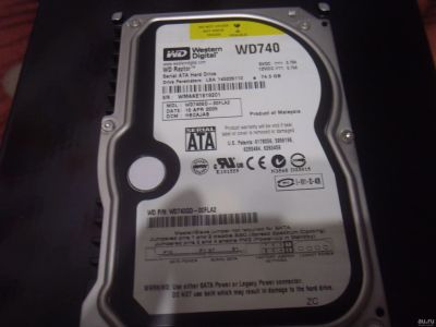 Лот: 15138204. Фото: 1. WD Raptor SATA 74Gb WD740. Жёсткие диски