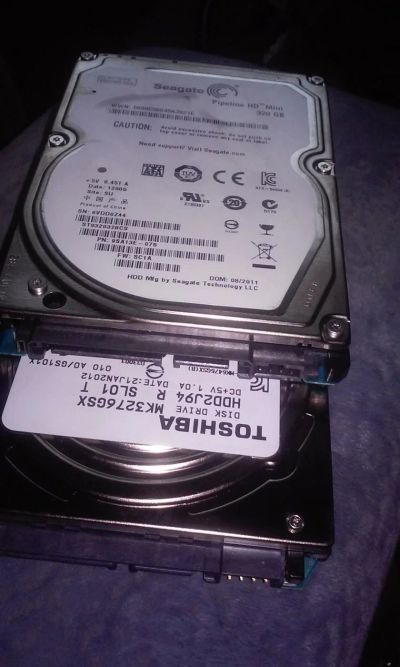 Лот: 10125811. Фото: 1. 2винта для ноута по320 цена за... Жёсткие диски (HDD)