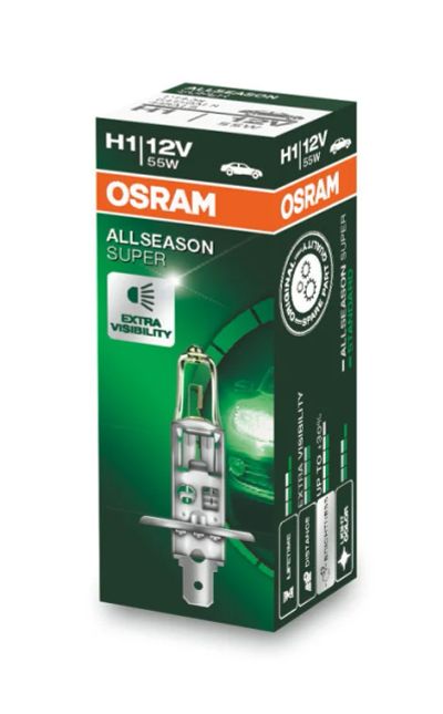 Лот: 11304755. Фото: 1. Osram H1 Allseason Super / Allseason... Оптика и освещение