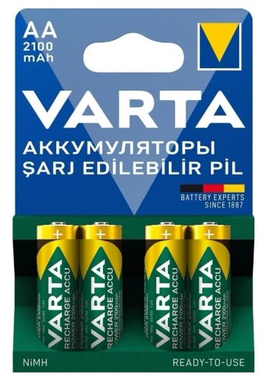 Лот: 20548947. Фото: 1. Аккумулятор Varta Power AA 2100мАч... Батарейки, аккумуляторы, элементы питания