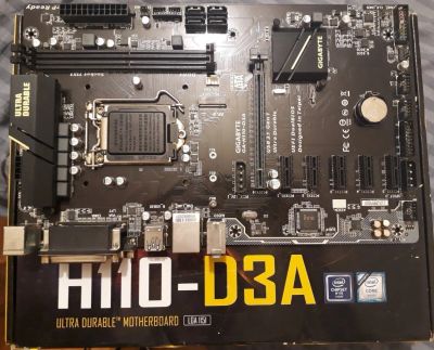 Лот: 17013067. Фото: 1. Материнская плата gigabyte GA-H110-D3A... Материнские платы