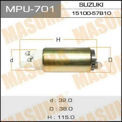 Лот: 18589332. Фото: 1. Бензонасос masuma oem15100-57b20... Электрооборудование