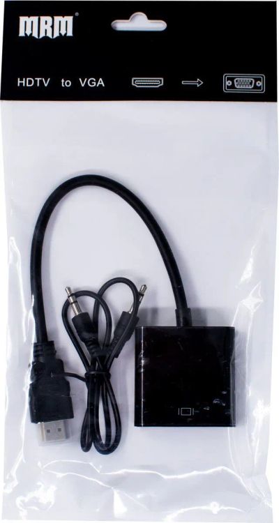 Лот: 22147931. Фото: 1. КАБЕЛЬ HDMI /VGA+AUX 15см BLACK. Зарядные устройства, блоки питания, адаптеры сетевые для смартфонов