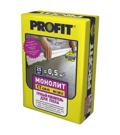 Лот: 6872833. Фото: 1. Profit Монолит. Ровнитель грубый... Смеси, шпатлевки, цемент