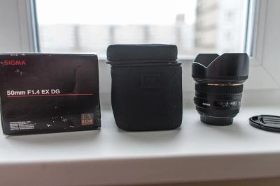 Лот: 7187160. Фото: 1. объектив SIGMA 50мм f 1.4 EX DG... Объективы