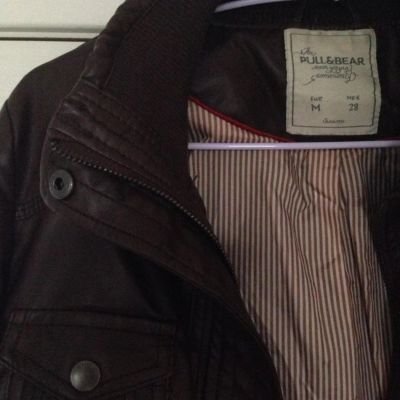 Лот: 6198040. Фото: 1. Куртка Pull&Bear, эко-кожа. Верхняя одежда