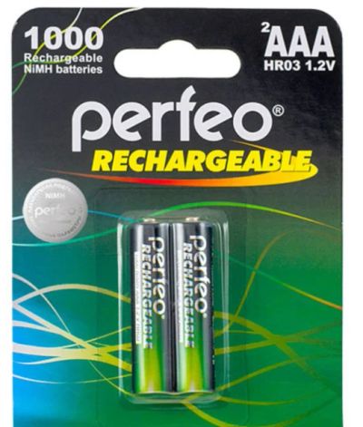 Лот: 17087634. Фото: 1. Аккумулятор Perfeo ААA/R03-1000mAh... Батарейки, аккумуляторы, элементы питания