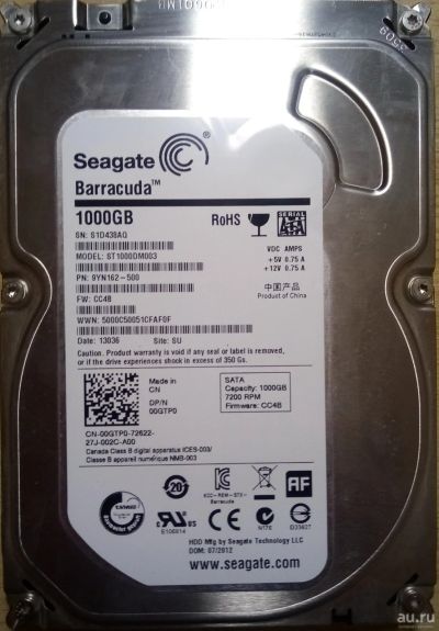 Лот: 17279201. Фото: 1. Жесткий диск Seagate Barracuda... Жёсткие диски (HDD)