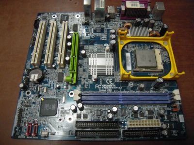 Лот: 13392125. Фото: 1. Материнская плата 478 Gigabyte... Материнские платы