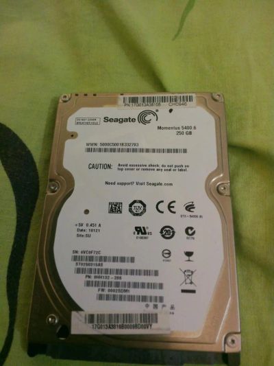 Лот: 6521382. Фото: 1. Жесткий диск Seagate на 250 Гб... Жёсткие диски (HDD)