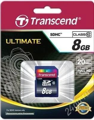 Лот: 2549192. Фото: 1. Карта памяти Transcend SD (SDHC... Карты памяти