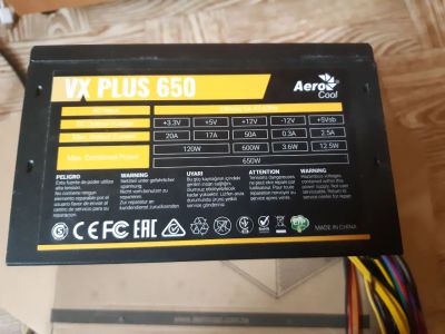 Лот: 20939435. Фото: 1. Блок питания 650 W AeroCool VX... Корпуса, блоки питания