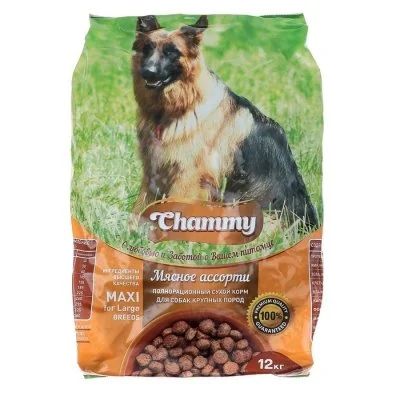 Лот: 14484406. Фото: 1. Chammy (Чамми) 12кг мясное ассорти... Корма