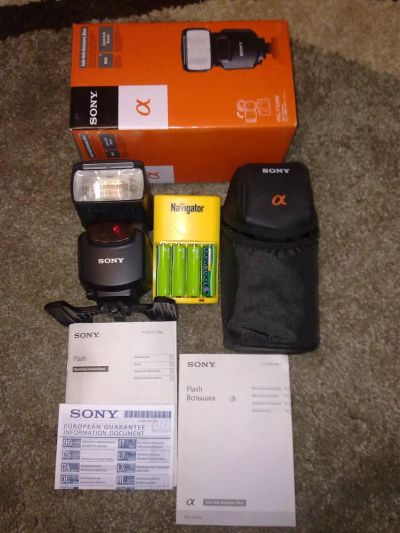 Лот: 3561628. Фото: 1. Вспышка SONY HVL-F43AM. Вспышки, осветители, рассеиватели