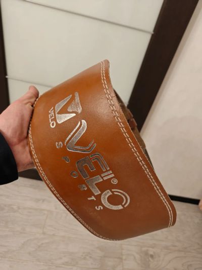 Лот: 25787795. Фото: 1. Пояс Velo натуральная кожа для... Другое (тяжелая атлетика)