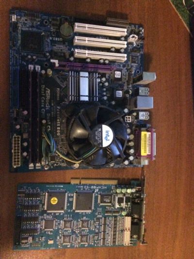 Лот: 9860696. Фото: 1. 3 материнки + core 2duo + AMD... Процессоры