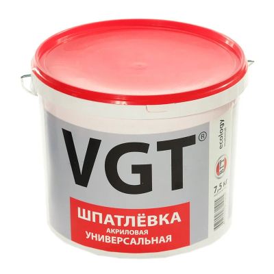 Лот: 24080356. Фото: 1. Шпатлевка VGT, акриловая, универсальная... Смеси, шпатлевки, цемент