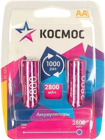 Лот: 22146861. Фото: 1. AKK КОСМОС R6 AA Hi-MH (2800mAh... Батарейки, аккумуляторы, элементы питания
