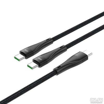 Лот: 17990934. Фото: 1. Кабель USB-C Hoco U102 100W Type-c... Дата-кабели, переходники