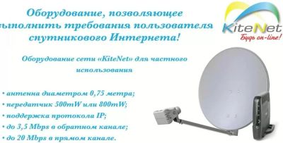 Лот: 4841204. Фото: 1. Спутниковый интернет KiteNet... Спутниковая связь