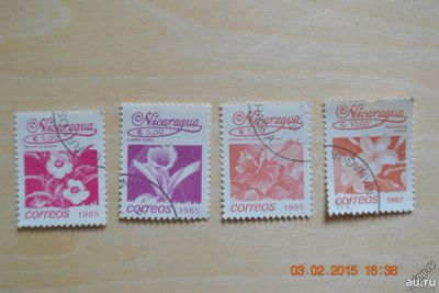 Лот: 8756811. Фото: 1. Марки Никарагуа 1985, 1987г. Цветы. Марки