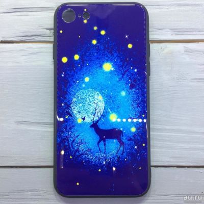 Лот: 12297205. Фото: 1. Чехол для iPhone 7/8 Стеклянная... Чехлы, бамперы