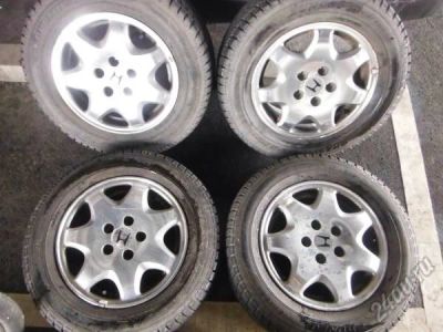 Лот: 5760653. Фото: 1. Японское литье на зиме R15 205... Шины на дисках