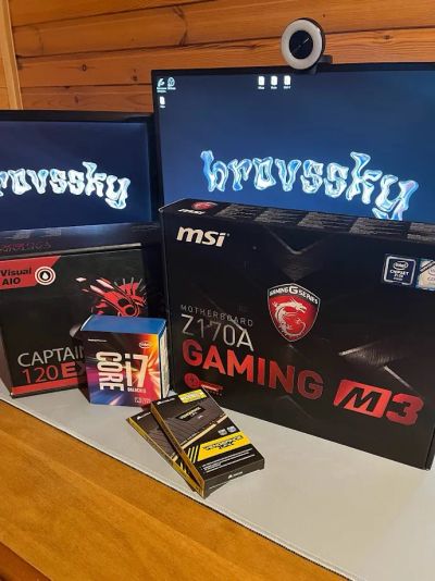 Лот: 21444286. Фото: 1. Msi z170 gaming m3 + i7 6700k... Компьютеры в сборе