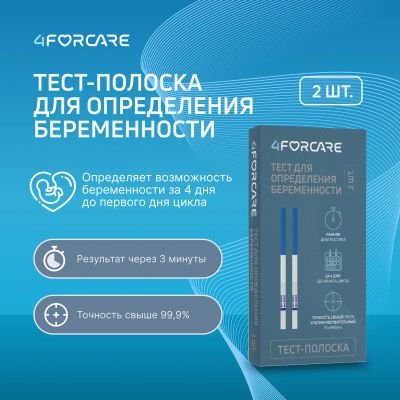 Лот: 25092197. Фото: 1. 4FORCARE Тест-полоска для определения... Лекарства