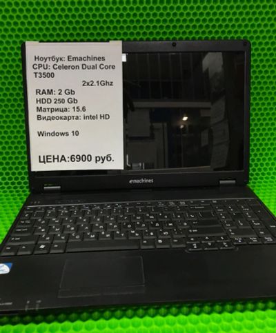 Лот: 17345190. Фото: 1. Ноутбук Emachines Celeron dual... Ноутбуки