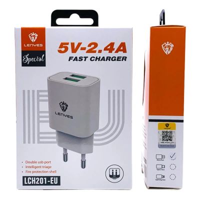 Лот: 22147921. Фото: 1. СЗУ LENYES LCH201-EU 2USB microUSB... Зарядные устройства, блоки питания, адаптеры сетевые для смартфонов