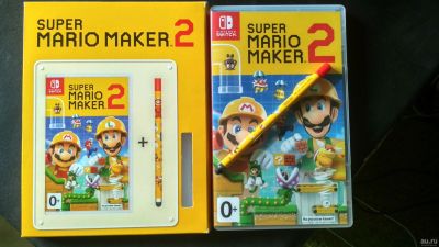 Лот: 14479100. Фото: 1. Super Mario Maker 2 + стилус. Игры для консолей