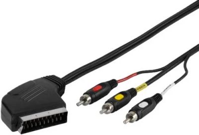 Лот: 24553091. Фото: 1. SCART-кабель Vivanco SCART-3xRCA... Шнуры, кабели, разъёмы