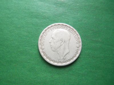 Лот: 23231614. Фото: 1. Швеция 1 крона 1947 г. серебро... Европа