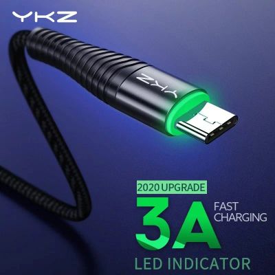 Лот: 16071921. Фото: 1. Зарядный кабель YKZ LED 3A, USB... Дата-кабели, переходники
