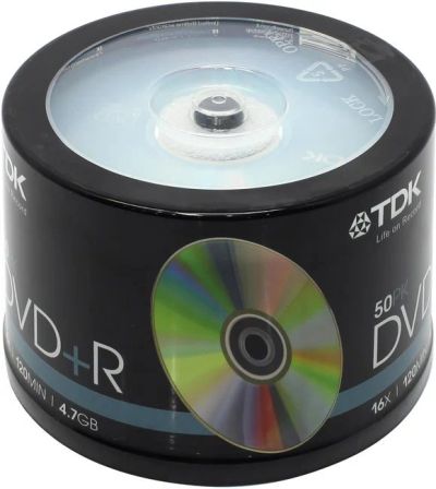 Лот: 10010658. Фото: 1. Диск DVD+R TDK 4.7Gb 16x printable... Другое (носители информации)