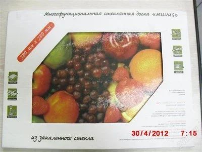 Лот: 1776393. Фото: 1. Разделочная доска Milvus из закаленного... Другое (посуда, кухонная утварь)